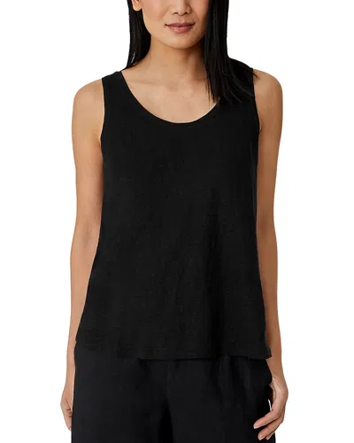 Eileen Fisher Linen Jersey Tank Top In Black