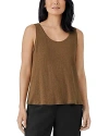 Eileen Fisher Organic Linen Tank In Bronze