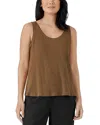 Eileen Fisher Organic Linen Tank In Bronze