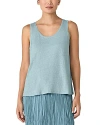 Eileen Fisher Scoop-neck Linen Jersey Tank In Seafoam