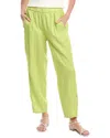Eileen Fisher Linen Lantern Pant In Green