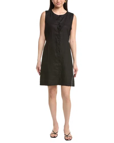 Eileen Fisher Linen Mini Dress In Black