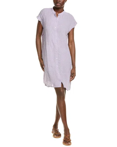 Eileen Fisher Linen Mini Dress In Purple
