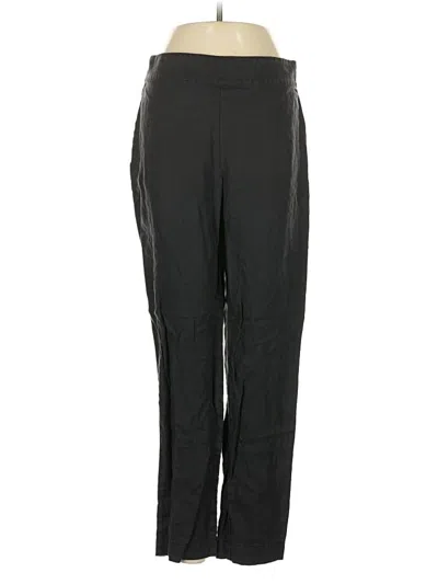 Pre-owned Eileen Fisher Linen Pants In Black