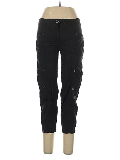 Pre-owned Eileen Fisher Linen Pants In Black