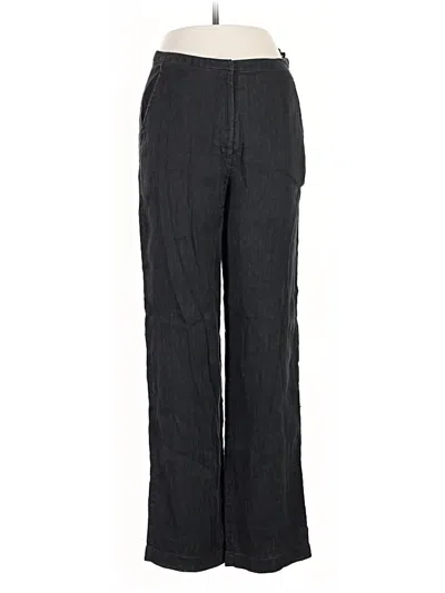 Pre-owned Eileen Fisher Linen Pants In Black