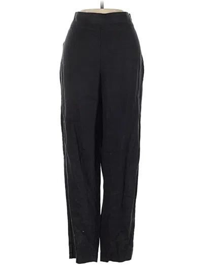 Pre-owned Eileen Fisher Linen Pants In Black