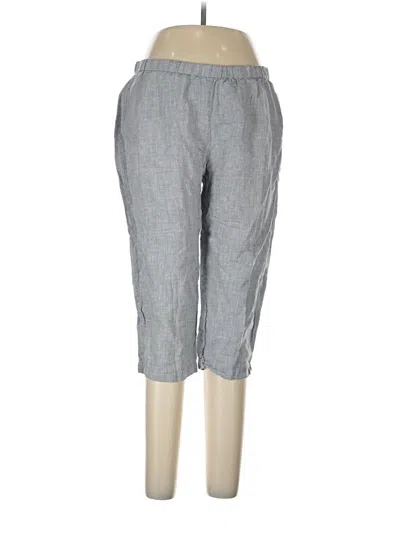 Pre-owned Eileen Fisher Linen Pants In Blue