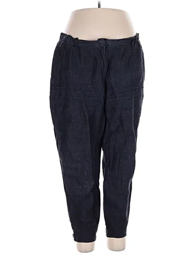 Pre-owned Eileen Fisher Linen Pants In Blue