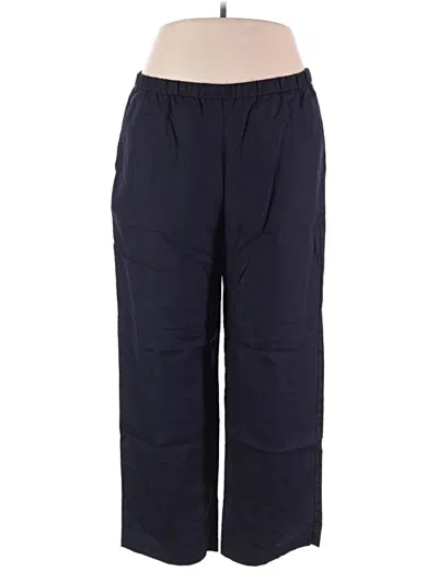Pre-owned Eileen Fisher Linen Pants In Blue
