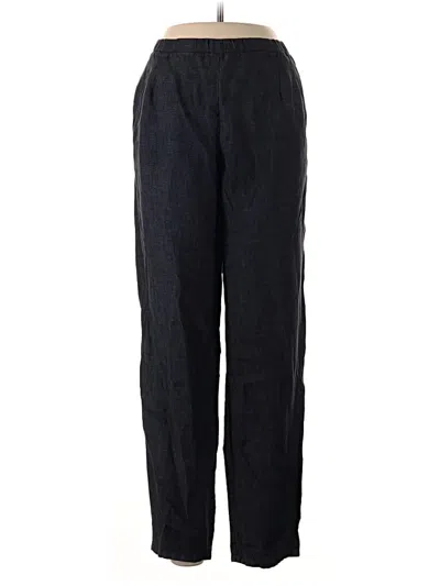 Pre-owned Eileen Fisher Linen Pants In Blue