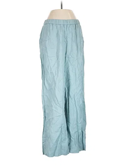 Pre-owned Eileen Fisher Linen Pants In Blue