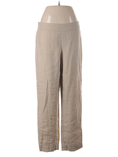 Pre-owned Eileen Fisher Linen Pants In Brown