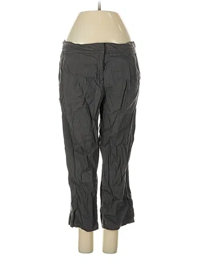 Pre-owned Eileen Fisher Linen Pants In Gray