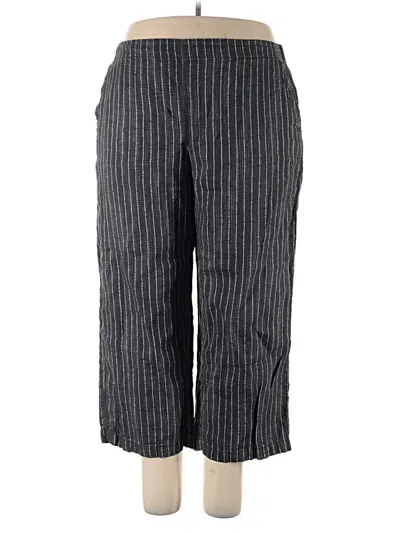 Pre-owned Eileen Fisher Linen Pants In Gray