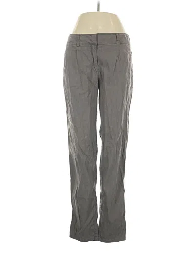 Pre-owned Eileen Fisher Linen Pants In Gray