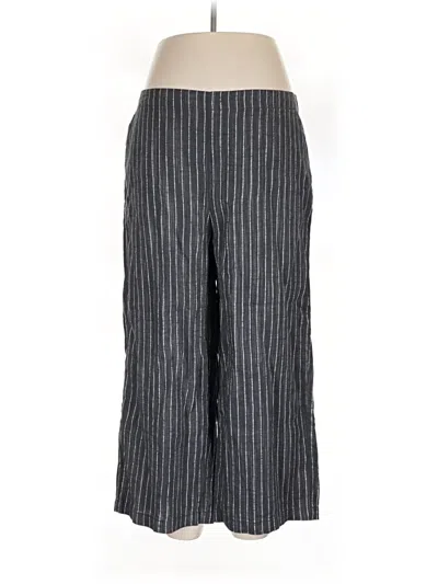 Pre-owned Eileen Fisher Linen Pants In Gray