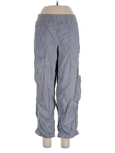 Pre-owned Eileen Fisher Linen Pants In Gray