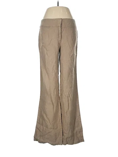 Pre-owned Eileen Fisher Linen Pants In Tan