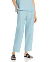 Eileen Fisher Petite Straight-leg Organic Linen Pants In Seafoam