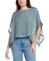 Eileen Fisher Linen Poncho In Green