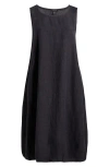Eileen Fisher Linen Shift Dress In Graphite