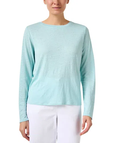 Eileen Fisher Linen Shirt In Blue