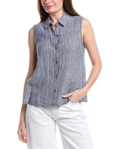 Eileen Fisher Linen Shirt In Blue