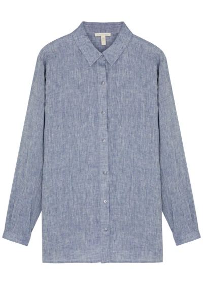 Eileen Fisher Linen Shirt In Light Blue