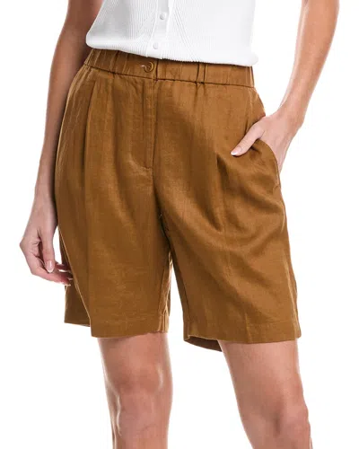 Eileen Fisher Linen Short In Brown