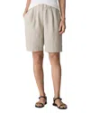 Eileen Fisher Organic Linen Shorts In Undyed Natural In Unnatural