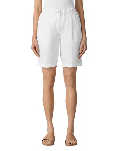 Eileen Fisher Linen Shorts In White