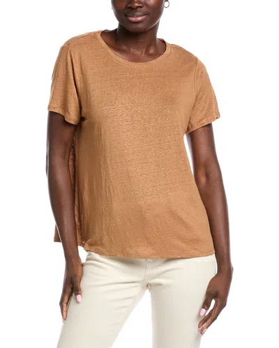 Eileen Fisher Linen T-shirt In Gold
