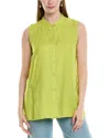 Eileen Fisher Linen Top In Green