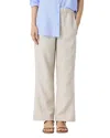 Eileen Fisher Wide Leg Organic Linen Ankle Pants In Unnatural