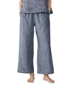 EILEEN FISHER LINEN WIDE LEG ANKLE PANTS