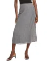 Eileen Fisher Linen Wrap Skirt In Gray