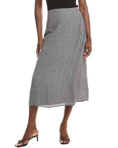 Eileen Fisher Linen Wrap Skirt In Gray