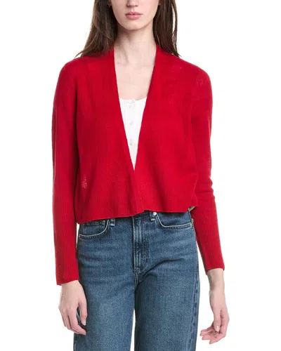 Eileen Fisher Linen-blend Cardigan In Red