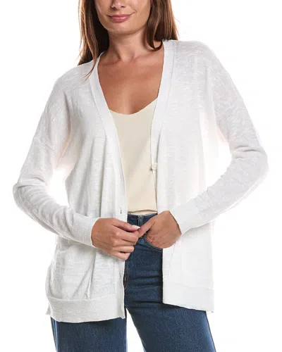 Eileen Fisher Linen-blend Cardigan In White