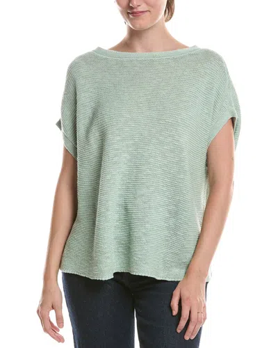 Eileen Fisher Linen-blend Sweater In Blue