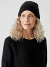Eileen Fisher Lofty Recycled Cashmere Hat In Black