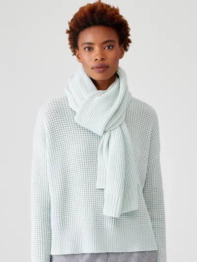 Eileen Fisher Lofty Recycled Cashmere Scarf In Blue