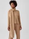 Eileen Fisher Lofty Recycled Cashmere Scarf In Brown