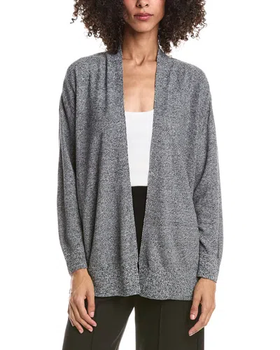 Eileen Fisher Long Linen-blend Cardigan In Animal Print