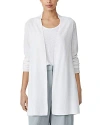 Eileen Fisher Long Open Front Cardigan In White