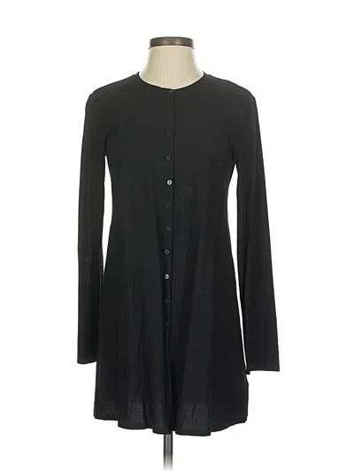 Pre-owned Eileen Fisher Long Sleeve Blouse In Black