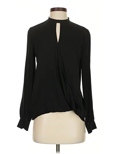 Pre-owned Eileen Fisher Long Sleeve Blouse In Black