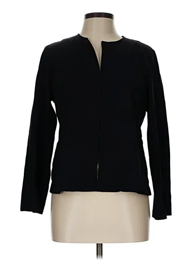 Pre-owned Eileen Fisher Long Sleeve Blouse In Black