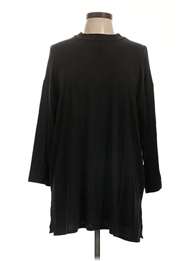 Pre-owned Eileen Fisher Long Sleeve Blouse In Black